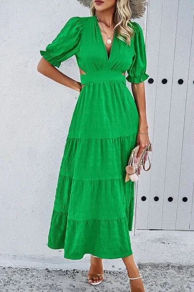 Tie Back Tiered Dress