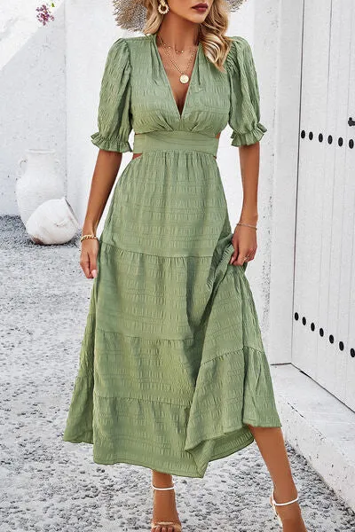 Tie Back Tiered Dress