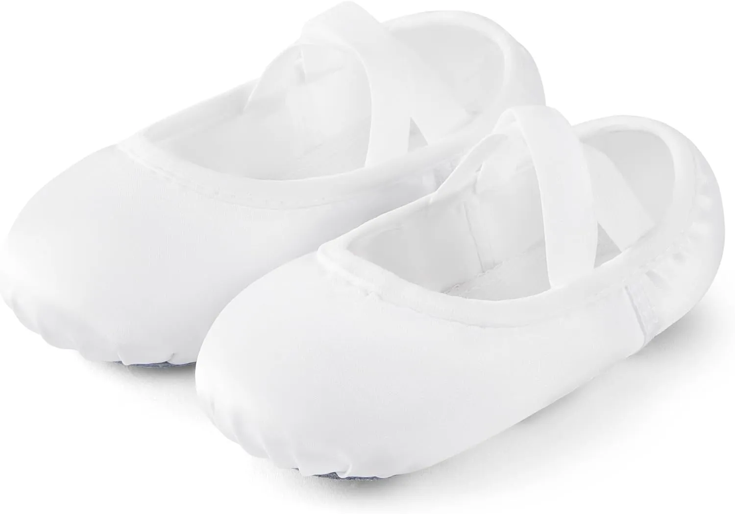 TRIPLE DEER Ballet Shoes for Girls, Satin Dance Practice Slippers Split Soft Leather Flat Sole Yoga Gymnastics Shoes (Toddler/Little/Big Kid)
