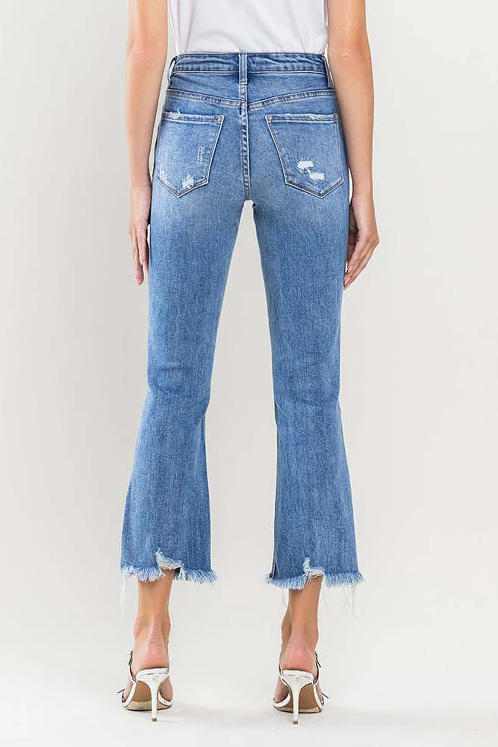 Vervet by Flying Monkey Full Size High Rise Cropped Flare Jeans - ONLINE ONLY - 7-10 DAY SHIPPING