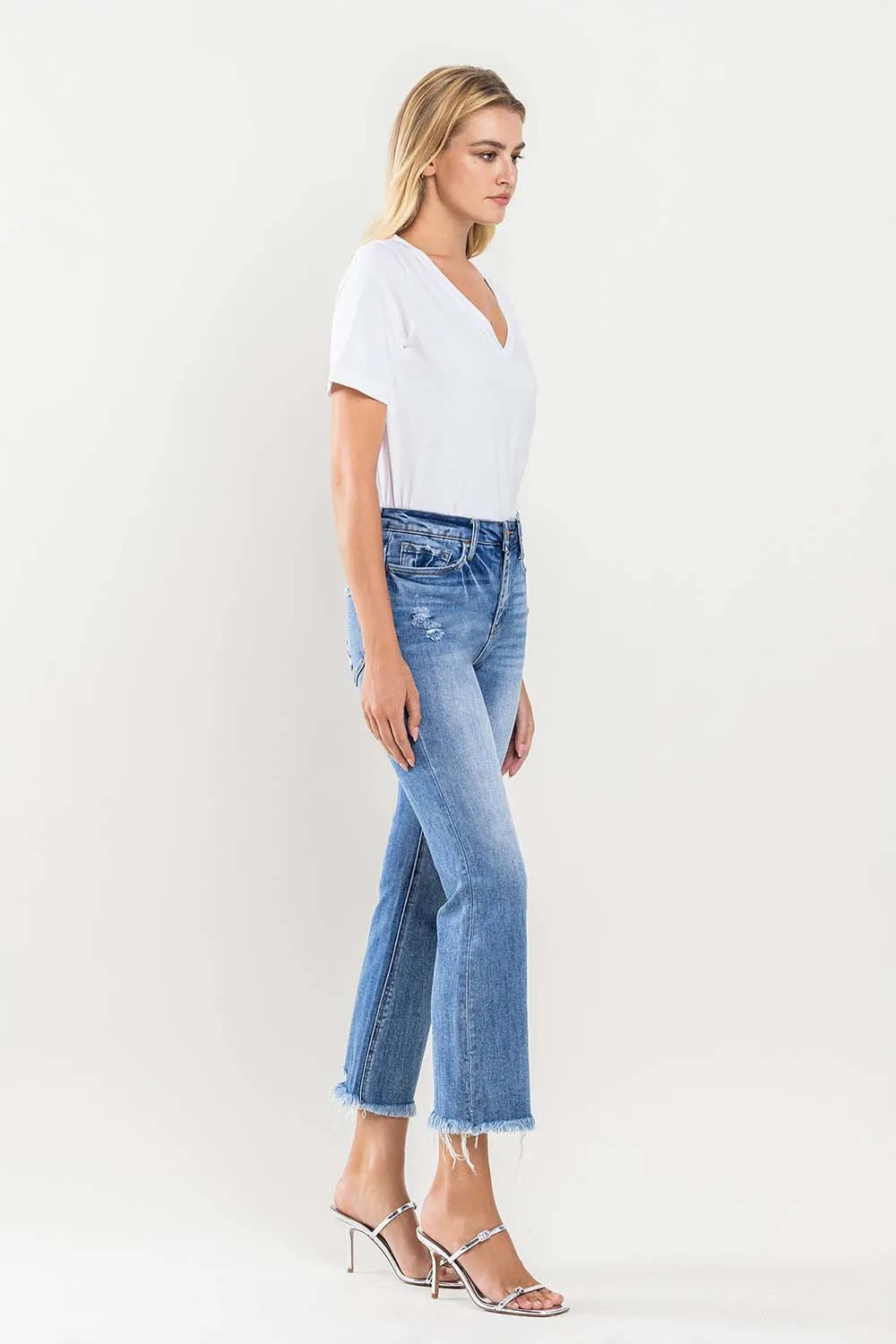 Vervet by Flying Monkey Full Size High Rise Cropped Flare Jeans - ONLINE ONLY - 7-10 DAY SHIPPING