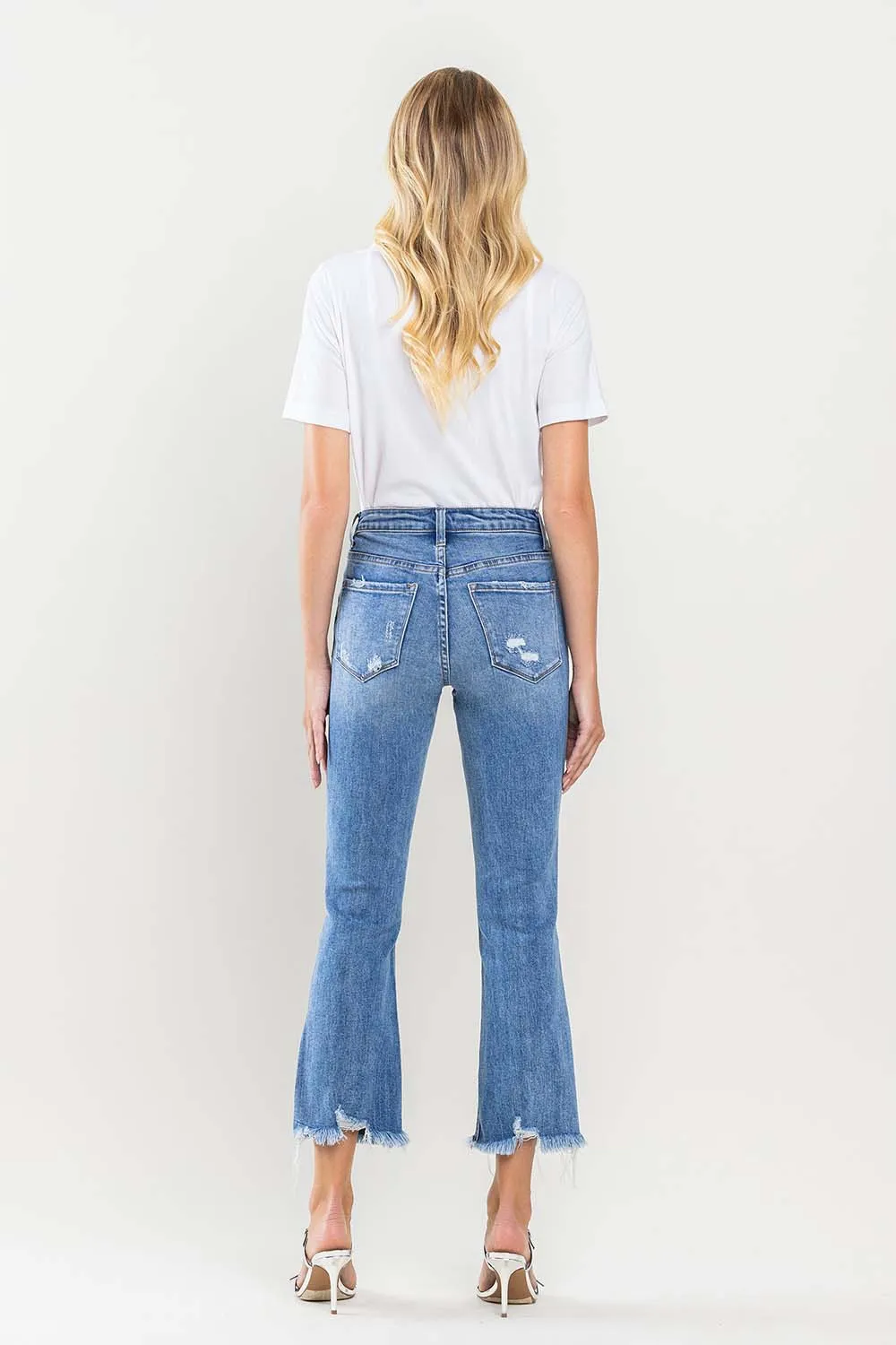 Vervet by Flying Monkey Full Size High Rise Cropped Flare Jeans - ONLINE ONLY - 7-10 DAY SHIPPING
