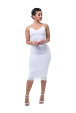 White Midi Slip Dress