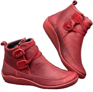 Womens Booties Ankle Western Booties for Women Flat Cowboy Boots for Women Womens Bootie Low Heel Cover Heel Round Toe Chunky Block Low Heel Vintage