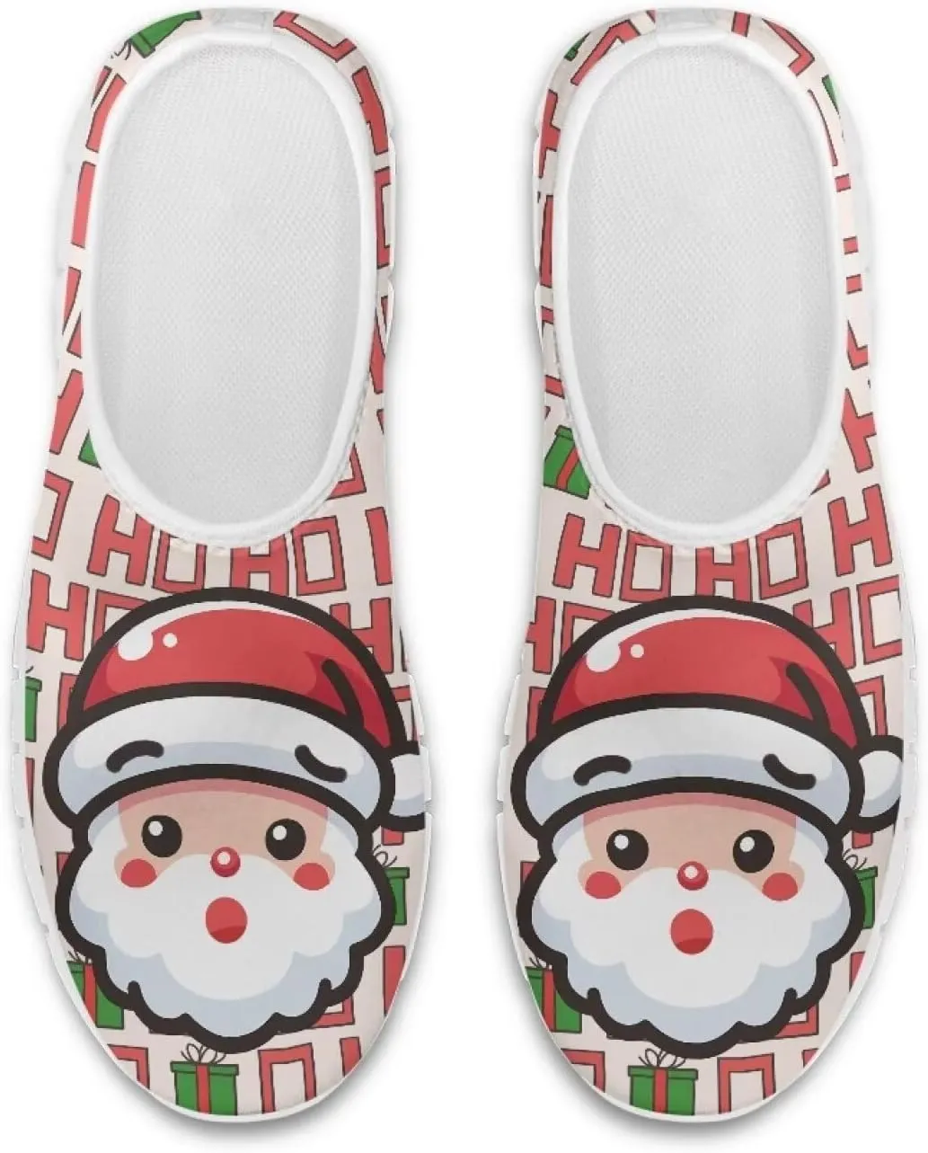 Women's Christmas Sneaker Casual Low Top Cozy Shoes Slip On Lightweight Anti-Skid Workout Walking Sneaker for Women US 5.5-11.5