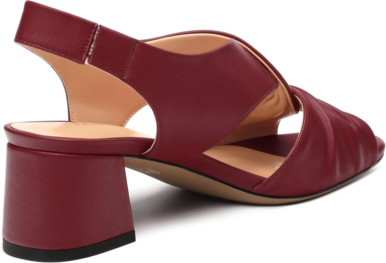 Womens Chunky Block Heels Sandals,Round Open Toe High Heeled Sandals,matte Slip On Ankle Strap Mid Sandals,leisure Dress Party Wedding Shoes 2 In