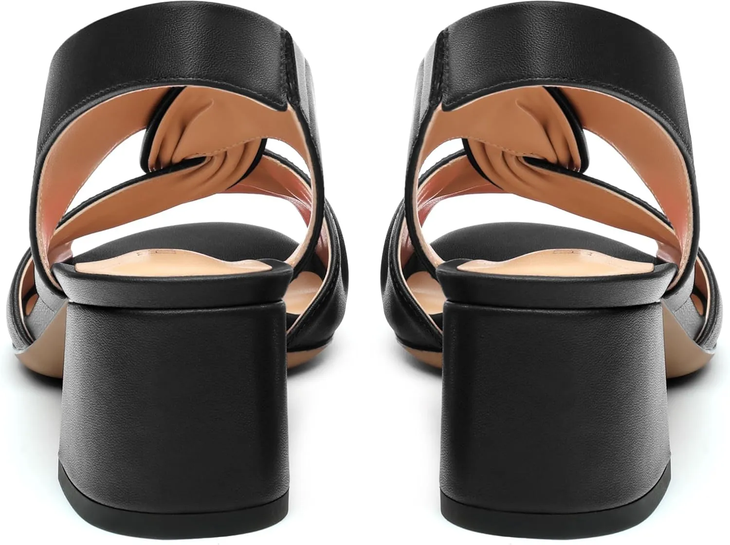 Womens Chunky Block Heels Sandals,Round Open Toe High Heeled Sandals,matte Slip On Ankle Strap Mid Sandals,leisure Dress Party Wedding Shoes 2 In