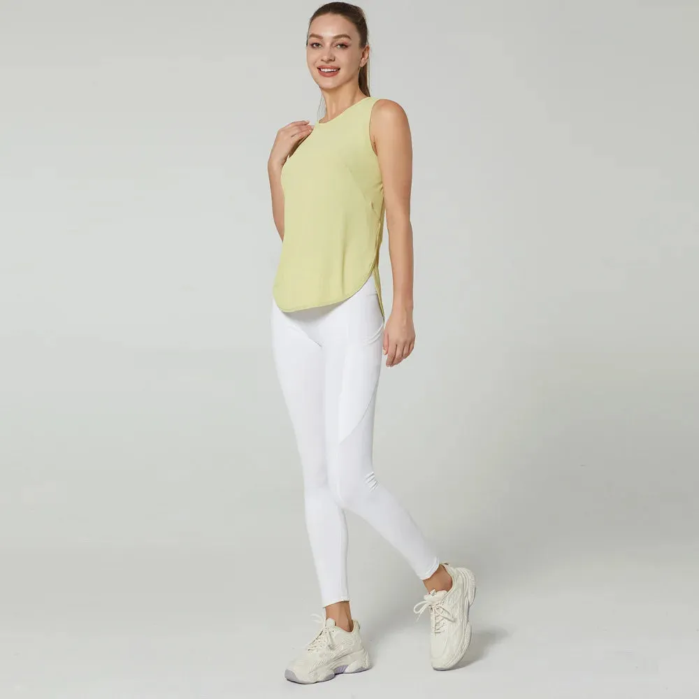 Women's Quick Dry Yoga Shirt - Sleeveless Gym Top
