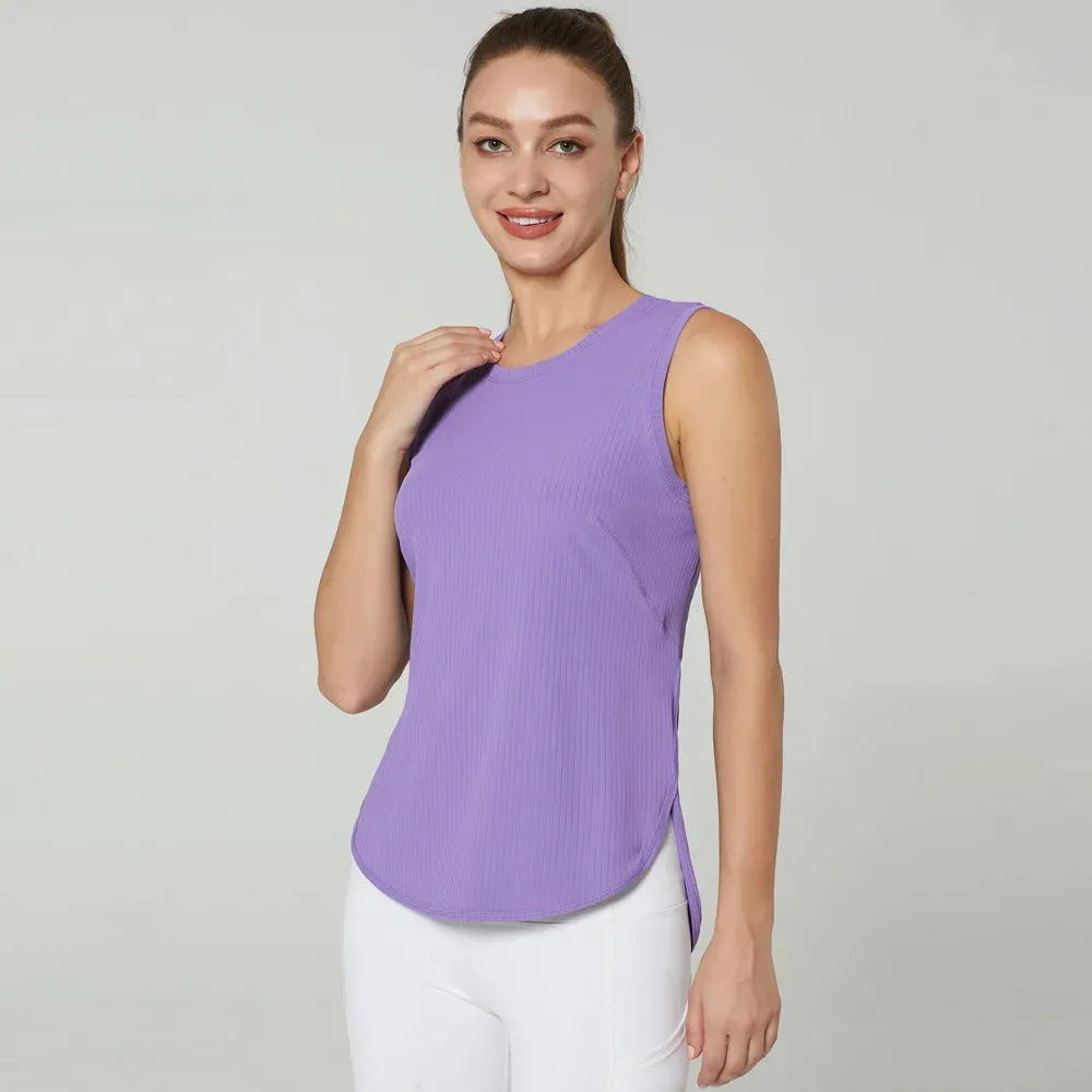 Women's Quick Dry Yoga Shirt - Sleeveless Gym Top