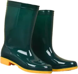 Womens Rubber Shoes Non-Slip Waterproof Shoes Rain Boots Midcalf Rubber Boots
