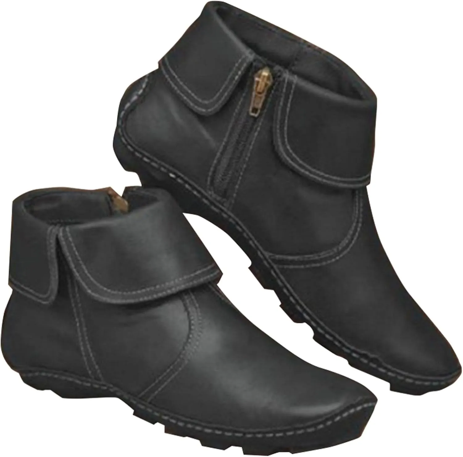 Work Boots for Women Ankle Wide Width Booties Women Womens Boots Ankle Low Heel Mens Casual Boot Solid Color Comfy Casual Pump Closed Toe Stacked Heel
