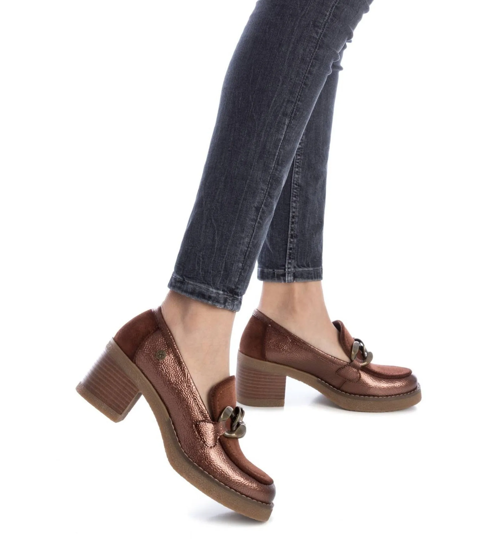 XTI Womens Shoe 143206 Bronce Patent